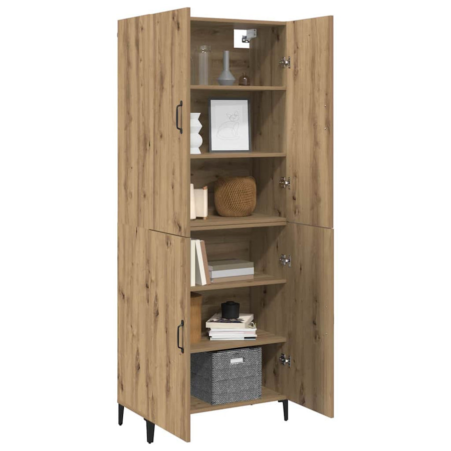 Hoge kast 2 pcs Artisan Eiken Bewerkt hout
