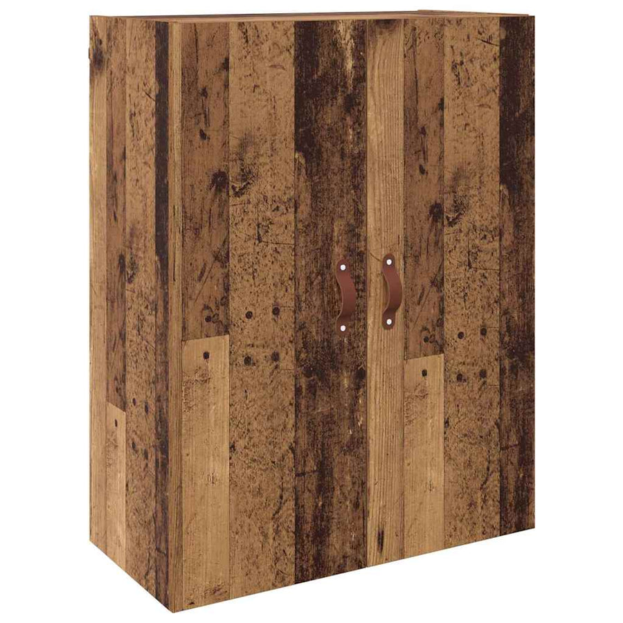 Wandkast 2 pcs Oudhout 69,5 x 34 x 90 cm Bewerkt hout