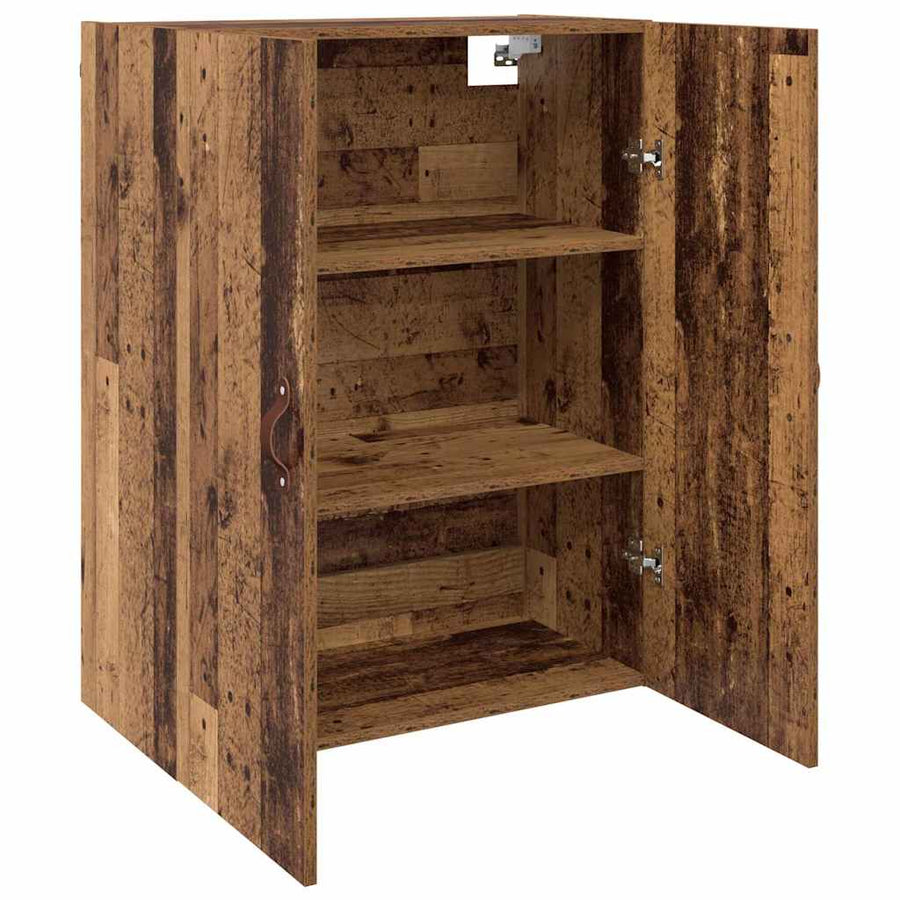 Wandkast 2 pcs Oudhout 69,5 x 34 x 90 cm Bewerkt hout