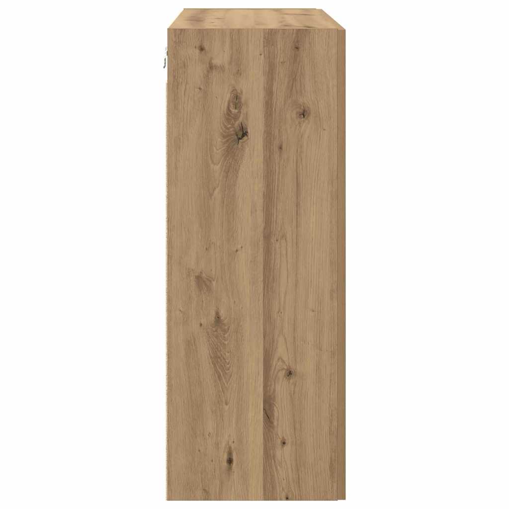Wandkast 2 pcs Artisan Eiken 69,5 x 34 x 90 cm Bewerkt hout