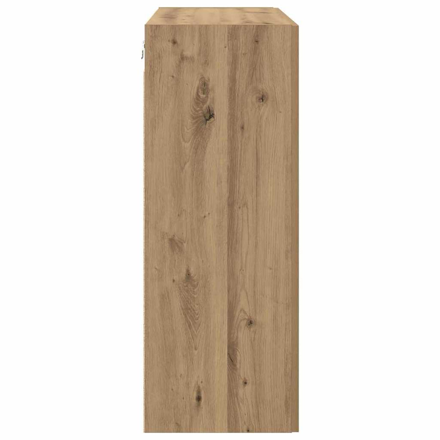 Wandkast 2 pcs Artisan Eiken 69,5 x 34 x 90 cm Bewerkt hout