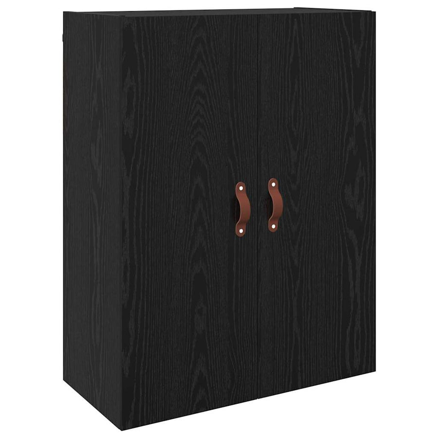 Wandkast 2 pcs Zwart Eiken 69,5 x 34 x 90 cm Bewerkt hout