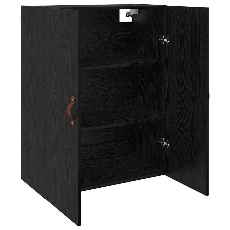 Wandkast 2 pcs Zwart Eiken 69,5 x 34 x 90 cm Bewerkt hout