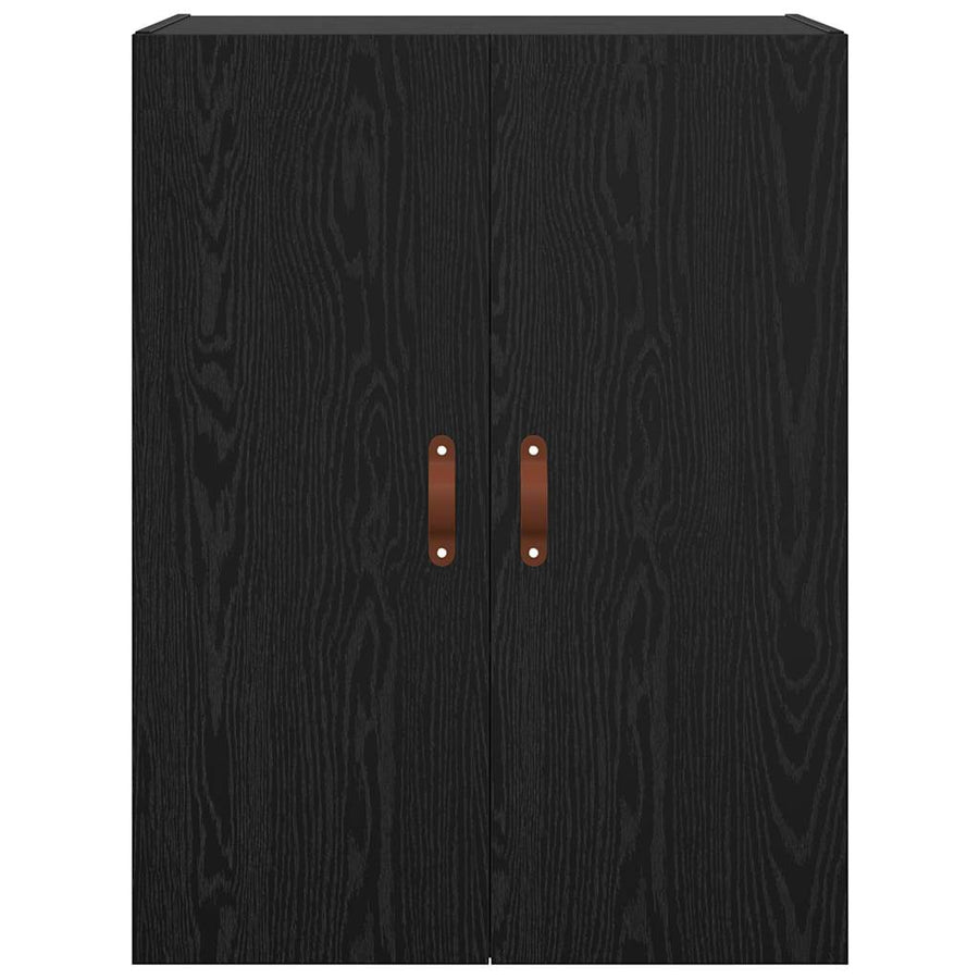 Wandkast 2 pcs Zwart Eiken 69,5 x 34 x 90 cm Bewerkt hout