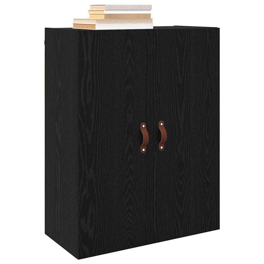 Wandkast 2 pcs Zwart Eiken 69,5 x 34 x 90 cm Bewerkt hout