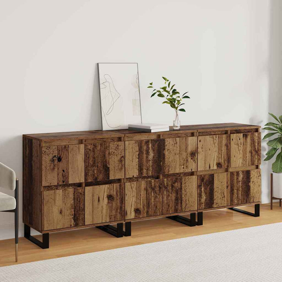 Dressoir 3 pcs Oudhout 60 x 35 x 70 cm