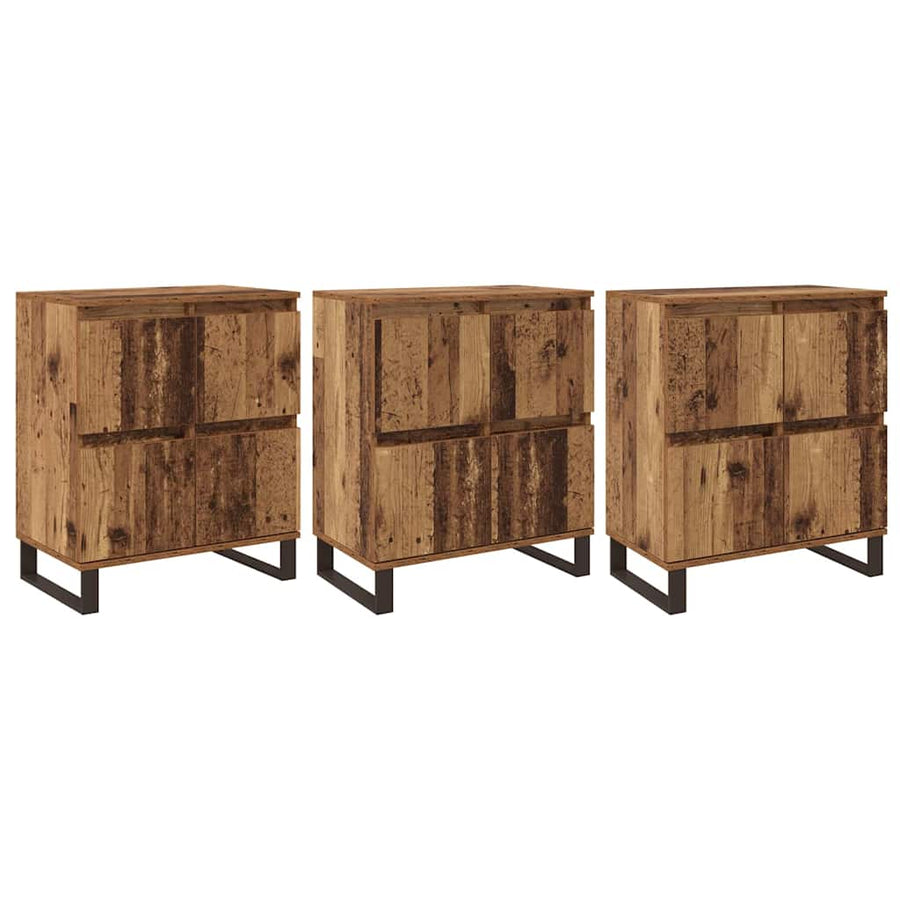 Dressoir 3 pcs Oudhout 60 x 35 x 70 cm