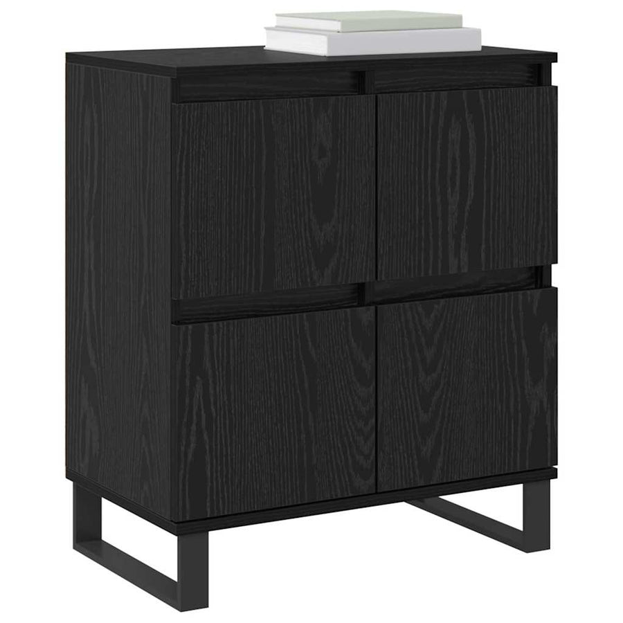 Dressoir 3 pcs Zwart Eiken 60 x 35 x 70 cm
