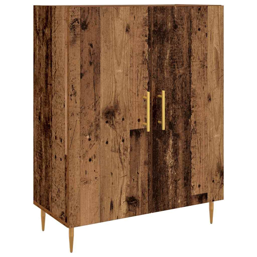 Highboard Oud hout 69,5 x 34 x 180 cm Bewerkt hout