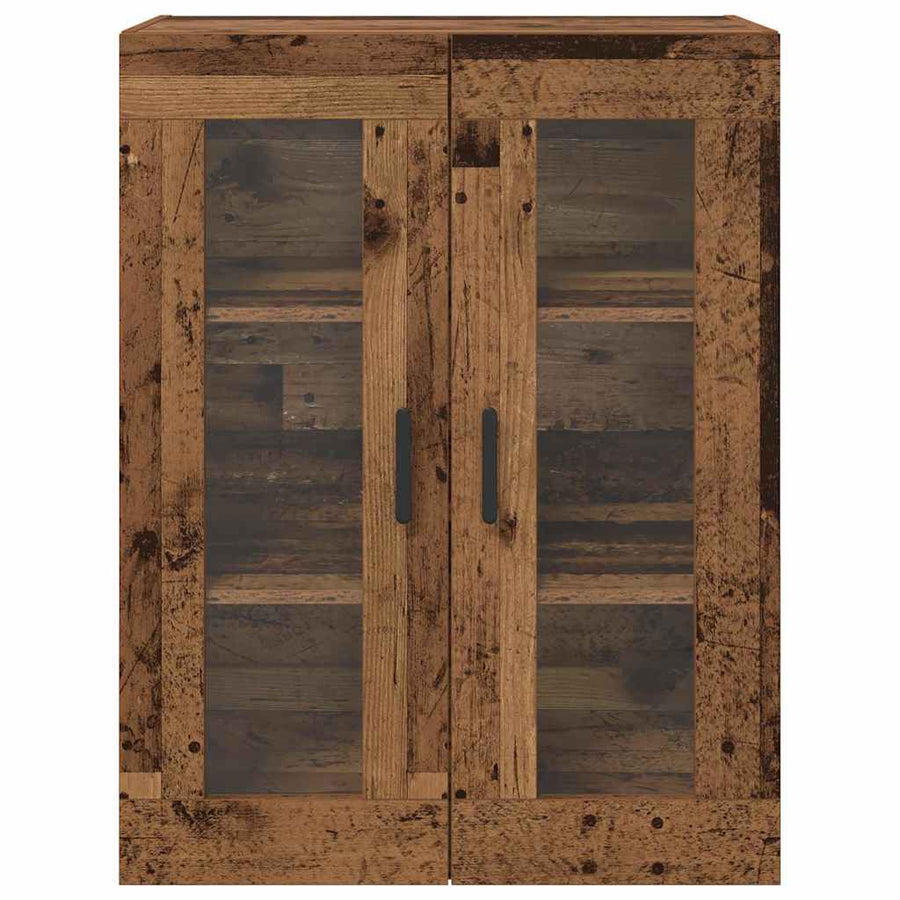 Wandgemonteerde Kasten 2 pcs Oud hout 69,5 x 34 x 90 cm