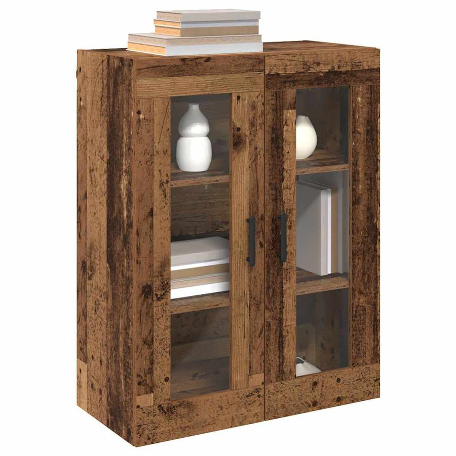 Wandgemonteerde Kasten 2 pcs Oud hout 69,5 x 34 x 90 cm