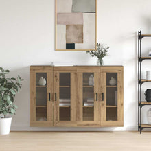 Wandgemonteerde Kasten 2 pcs artisanaal eikenkleurig