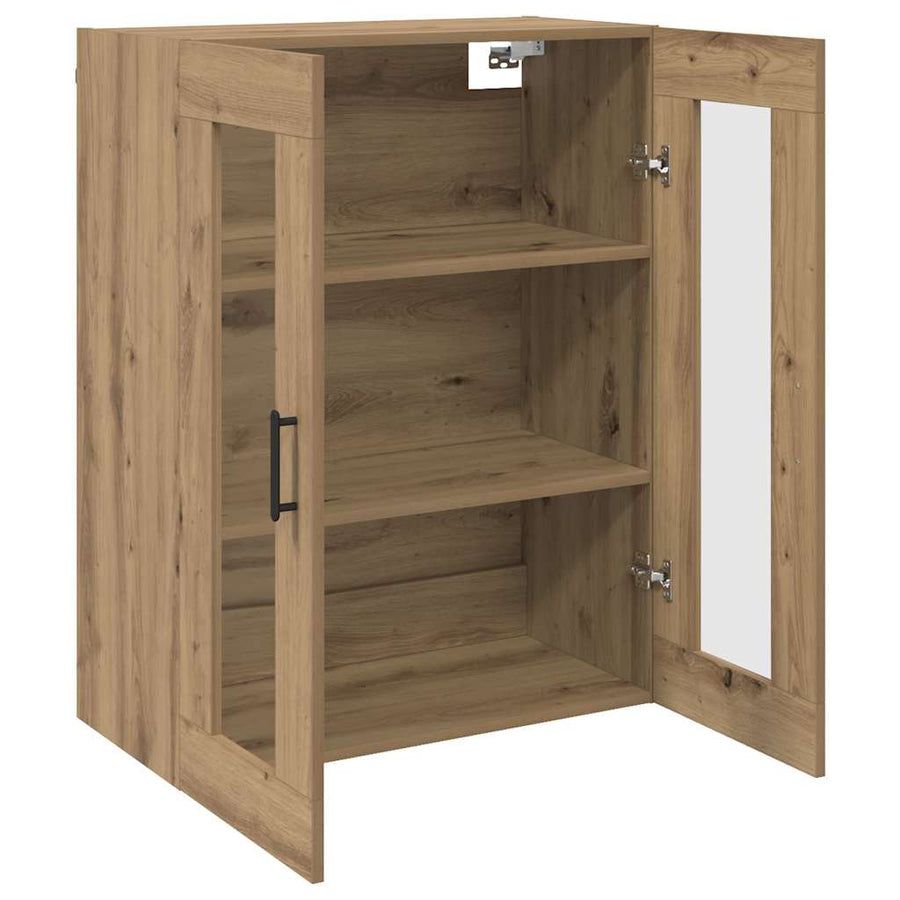 Wandgemonteerde Kasten 2 pcs artisanaal eikenkleurig