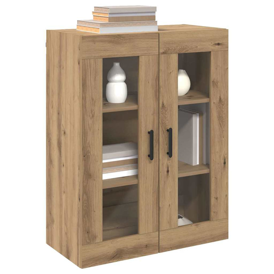 Wandgemonteerde Kasten 2 pcs artisanaal eikenkleurig