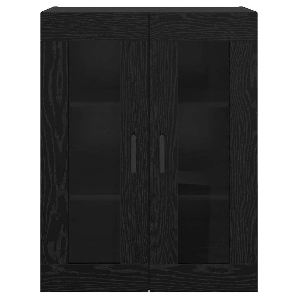 Wandgemonteerde Kasten 2 pcs Zwart eiken 69,5 x 34 x 90 cm