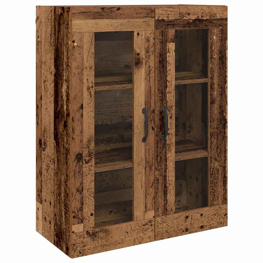Hoge kast 2 pcs Oud hout Bewerkt hout