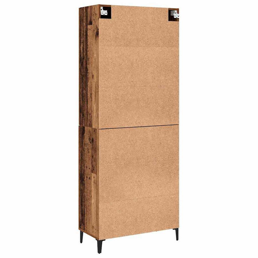 Hoge kast 2 pcs Oud hout Bewerkt hout