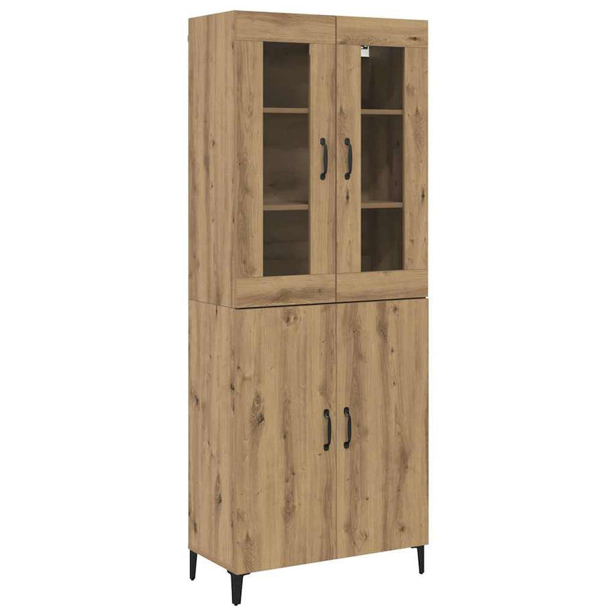 Hoge kast 2 pcs Artisan Eiken Bewerkt hout