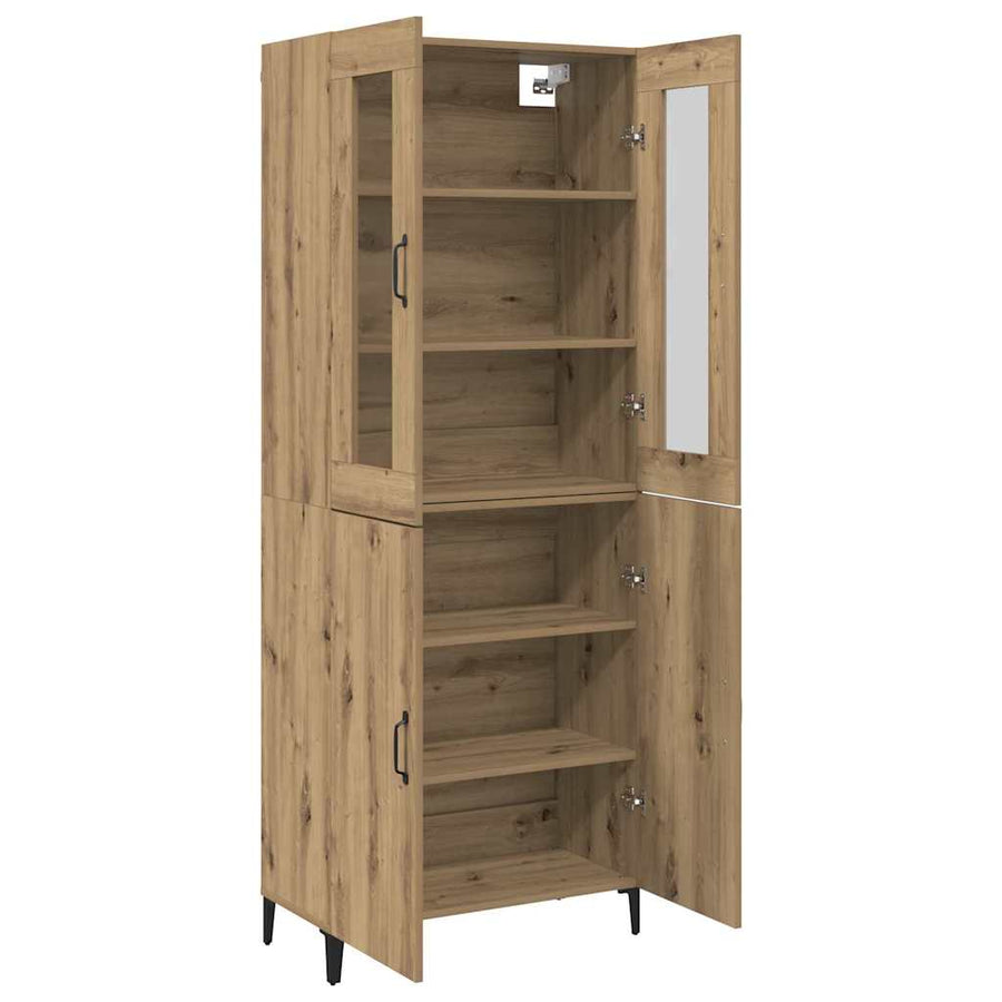 Hoge kast 2 pcs Artisan Eiken Bewerkt hout