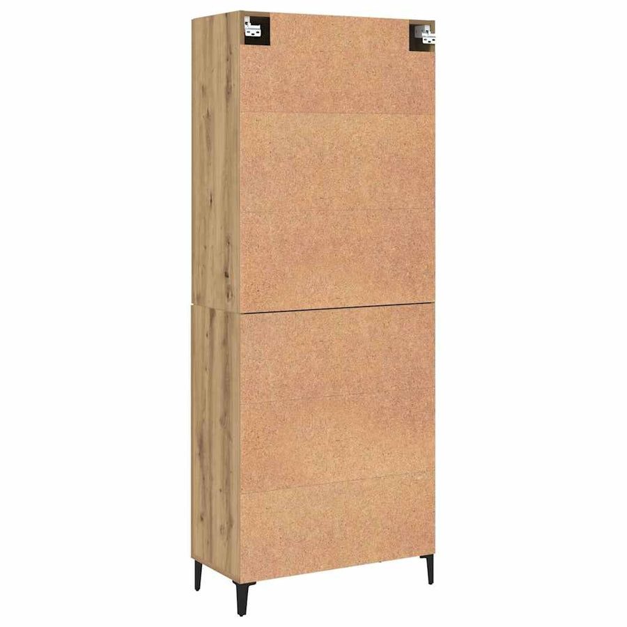 Hoge kast 2 pcs Artisan Eiken Bewerkt hout