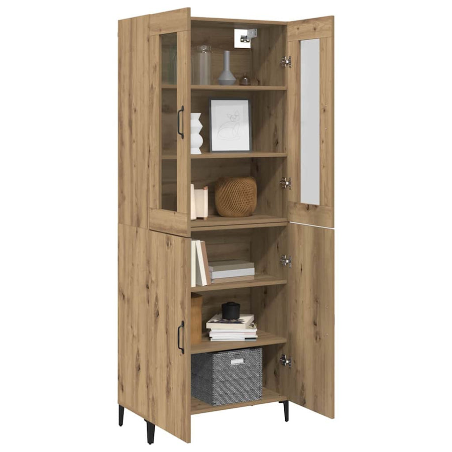 Hoge kast 2 pcs Artisan Eiken Bewerkt hout