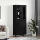 High cabinet 2 pcs Black Oak Engineered wood