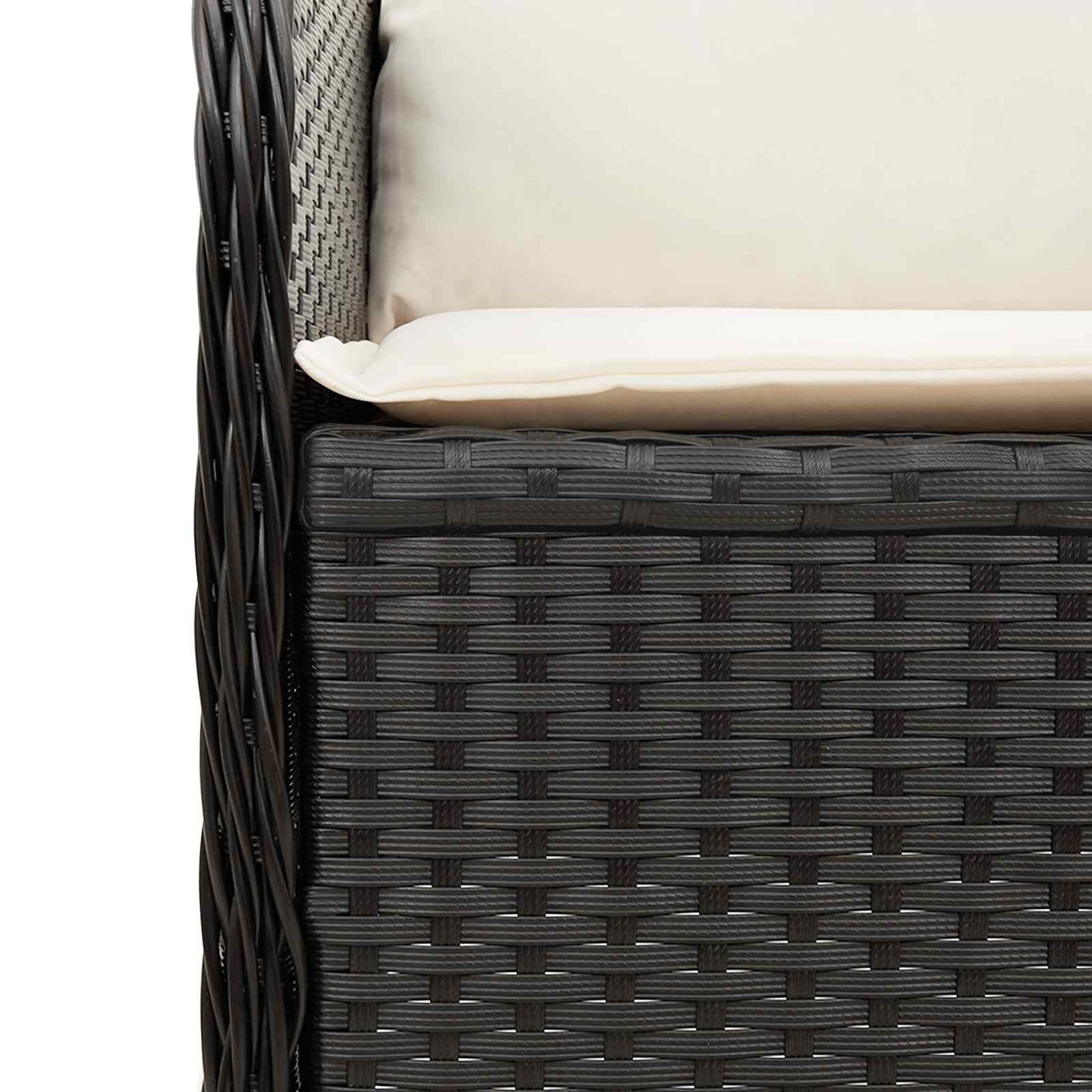 Tuinbank Zwart poly rattan