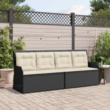 Tuinbank Zwart poly rattan