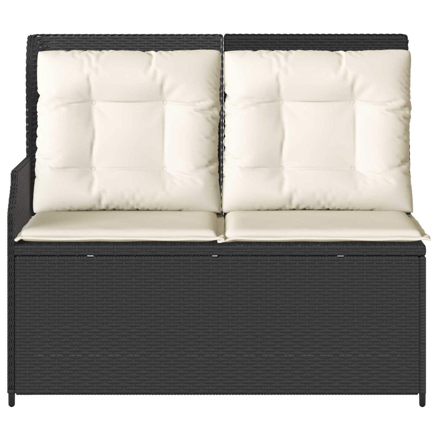 Tuinbank Zwart poly rattan