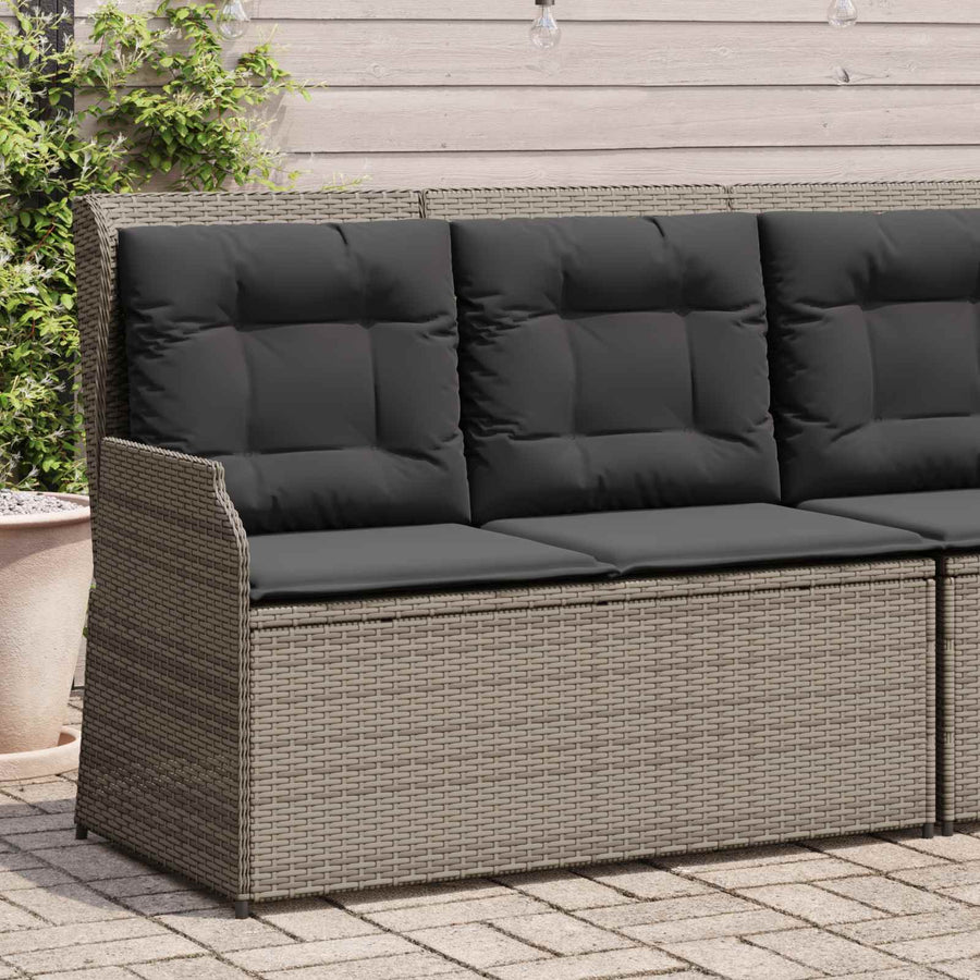 Tuinbank Grijs poly rattan