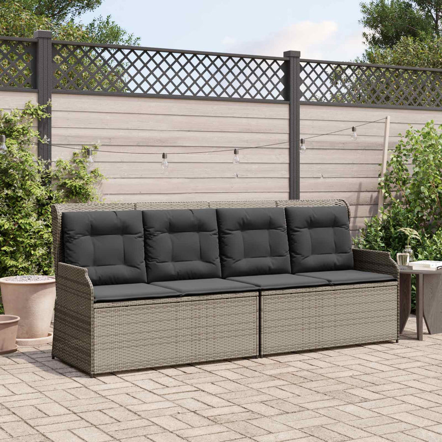 Tuinbank Grijs poly rattan