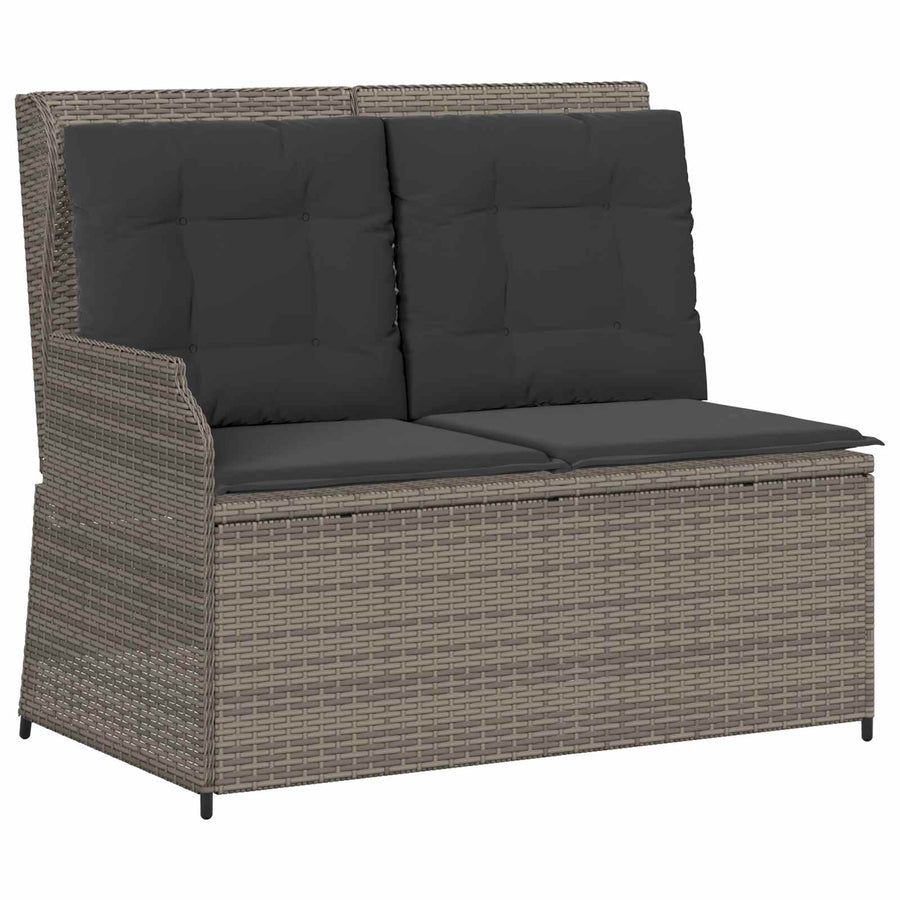 Tuinbank Grijs poly rattan