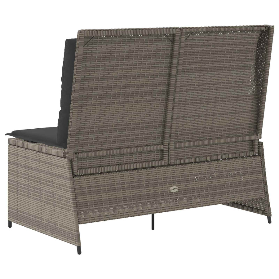 Tuinbank Grijs poly rattan