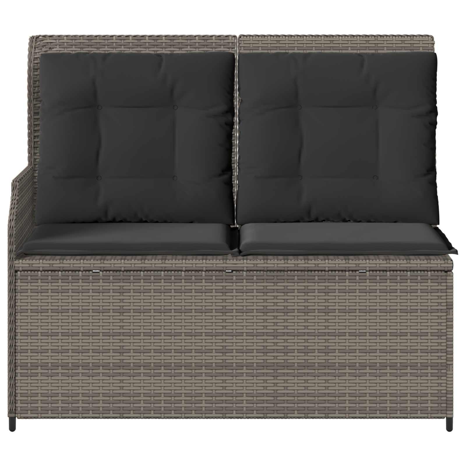 Tuinbank Grijs poly rattan