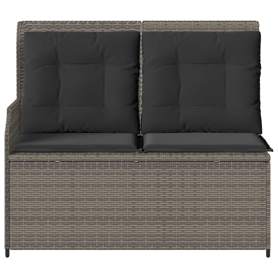 Tuinbank Grijs poly rattan