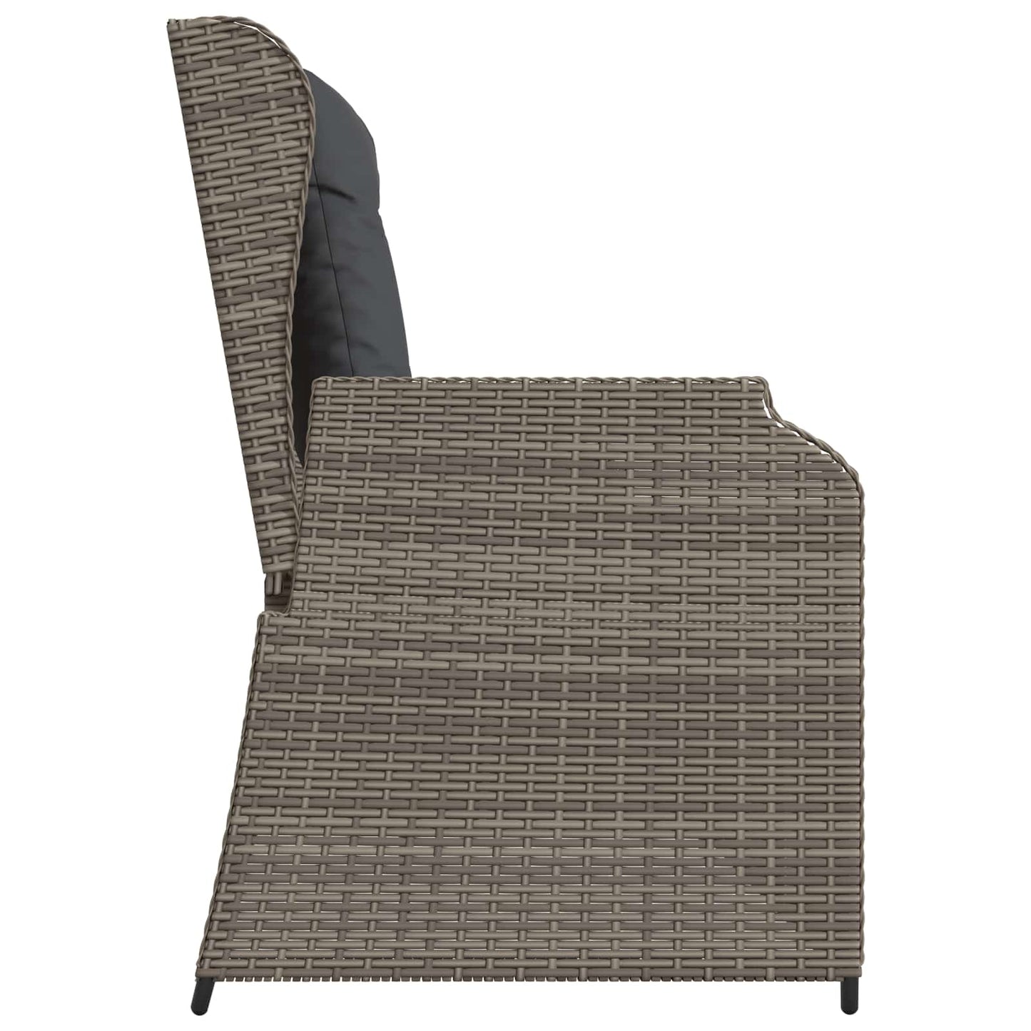Tuinbank Grijs poly rattan