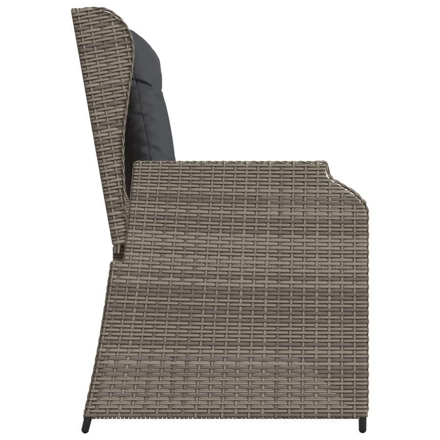 Tuinbank Grijs poly rattan
