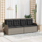 Garden bench Light grey poly rattan