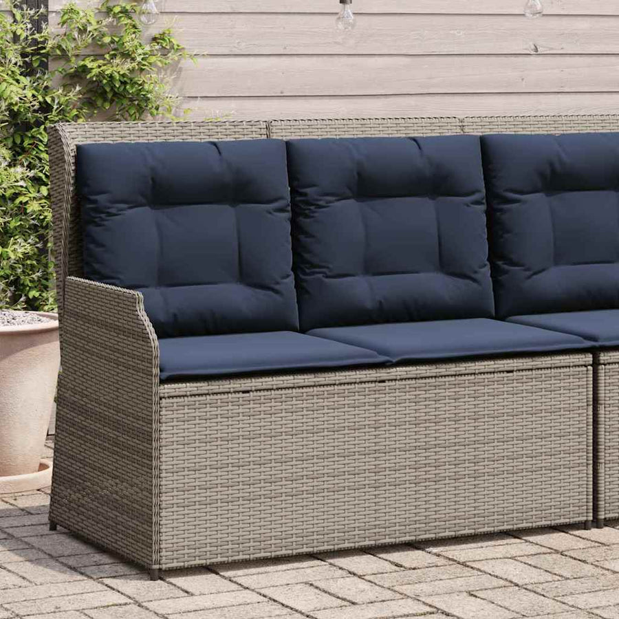 Tuinbank Grijs poly rattan