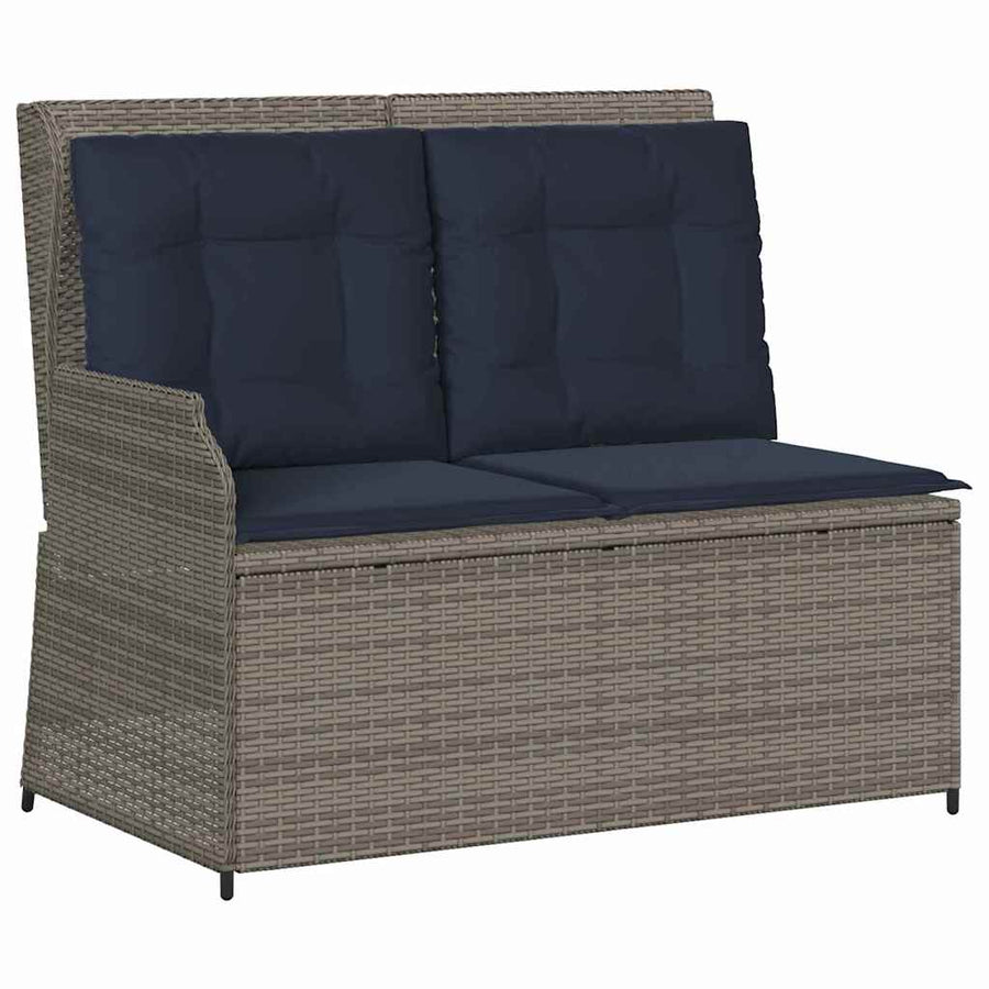 Tuinbank Grijs poly rattan