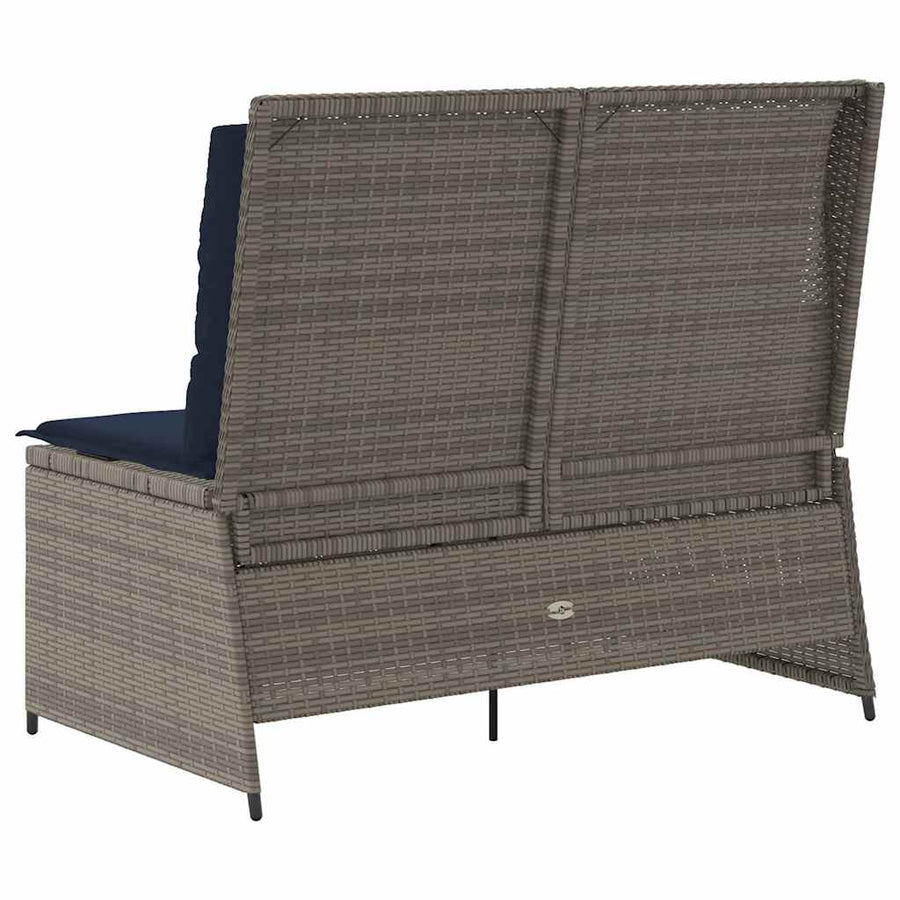 Tuinbank Grijs poly rattan