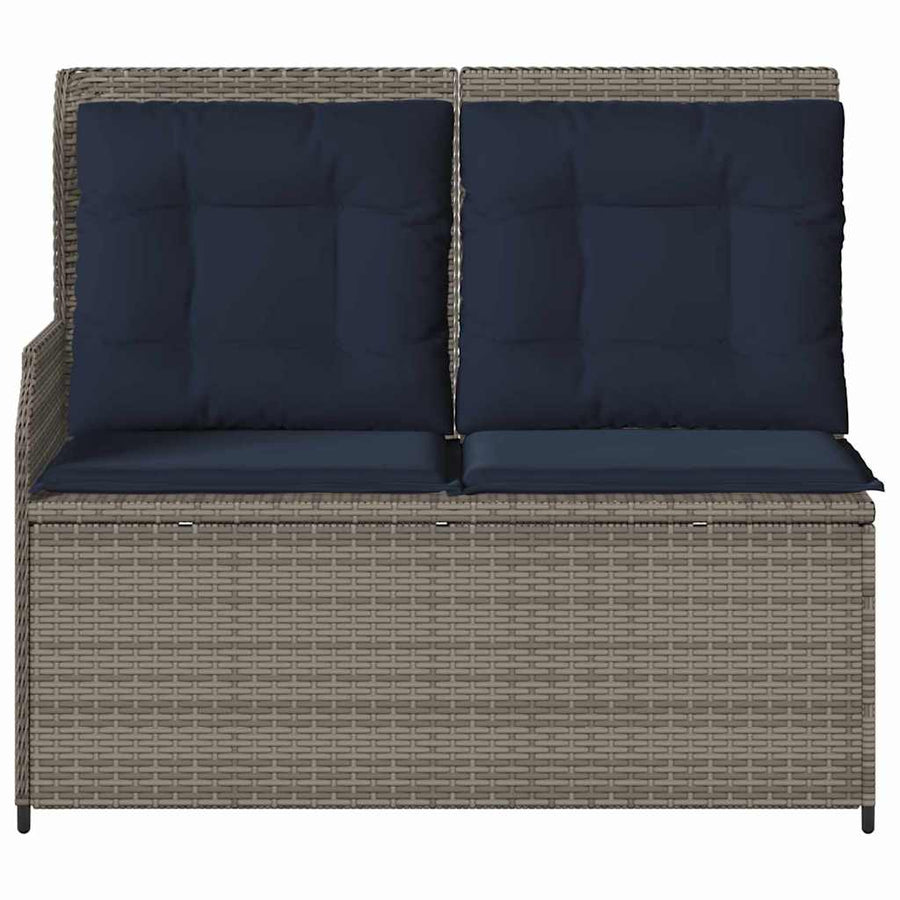 Tuinbank Grijs poly rattan