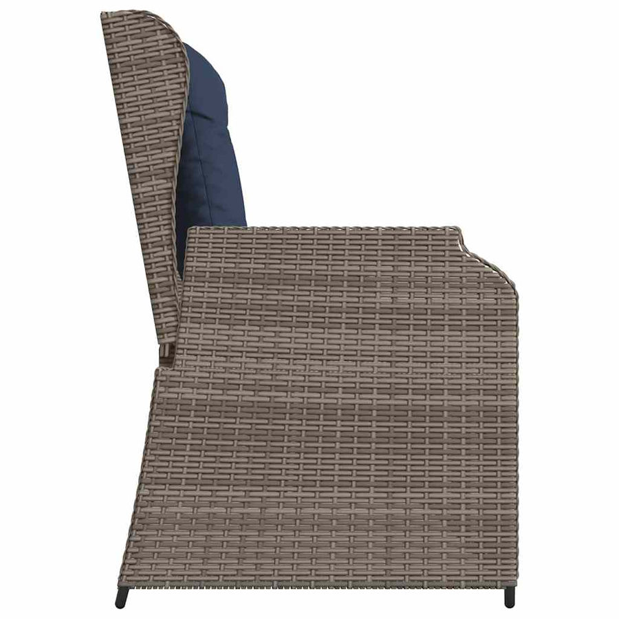 Tuinbank Grijs poly rattan