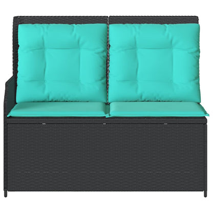 Tuinbank Zwart poly rattan