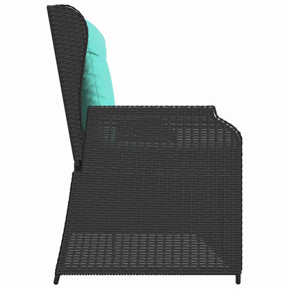 Tuinbank Zwart poly rattan