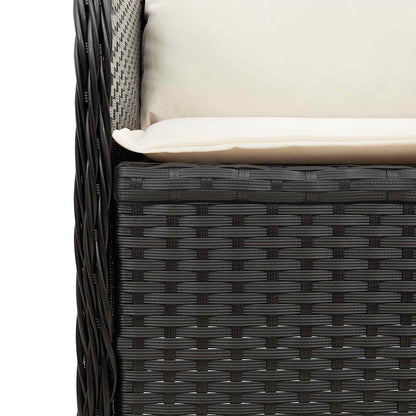 Tuinbank Zwart poly rattan