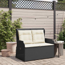 Tuinbank Zwart poly rattan