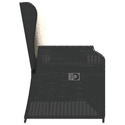 Tuinbank Zwart poly rattan