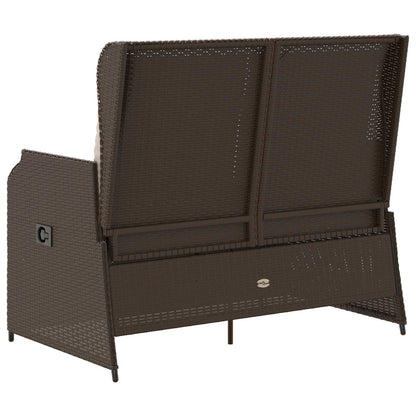 Tuinbank Bruin poly rattan