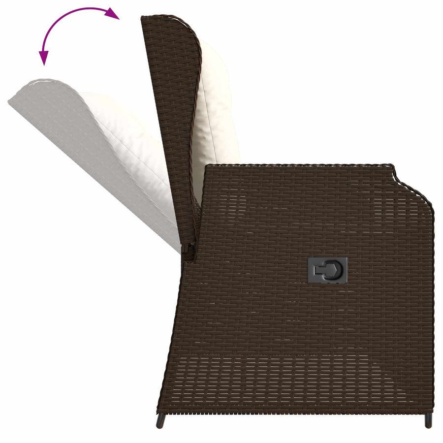 Tuinbank Bruin poly rattan